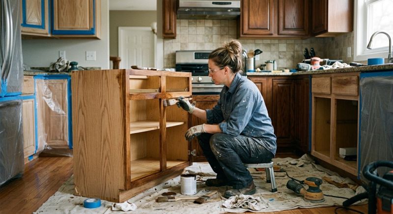 Kitchen Cupboard Refinishing in Kokomo, IN